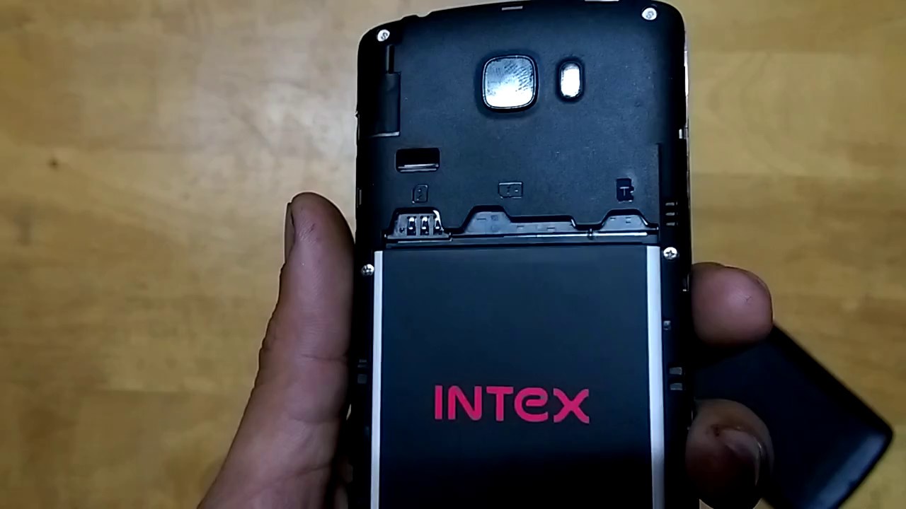 Intex Aqua Lite : First launch: How to open, available ram, storage, slot sim and memory stick