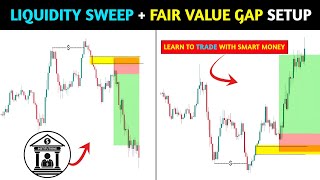 🔴 Liquidity sweep + Fair value gap strategy 📊‼️smart money concept ‼️Pkr Trading 