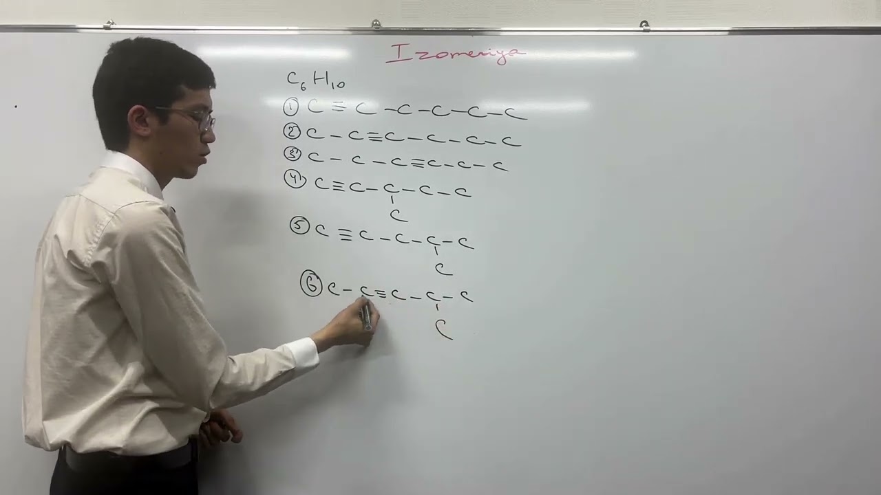 Alkinlarning izomerlarini topish | Organik kimyo 2.0