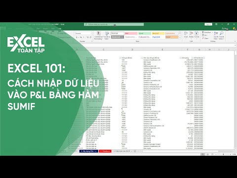 65. Cách nhập dữ liệu vào P&L bằng hàm SUMIF | Khóa học phần mềm văn phòng Excel