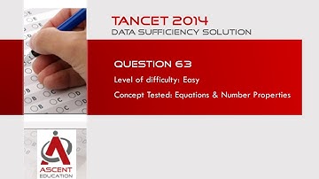 TANCET 2014 Data Sufficiency Q63