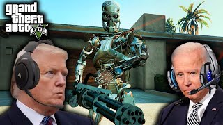 US Presidents Survive TERMINATOR ATTACK in GTA 5