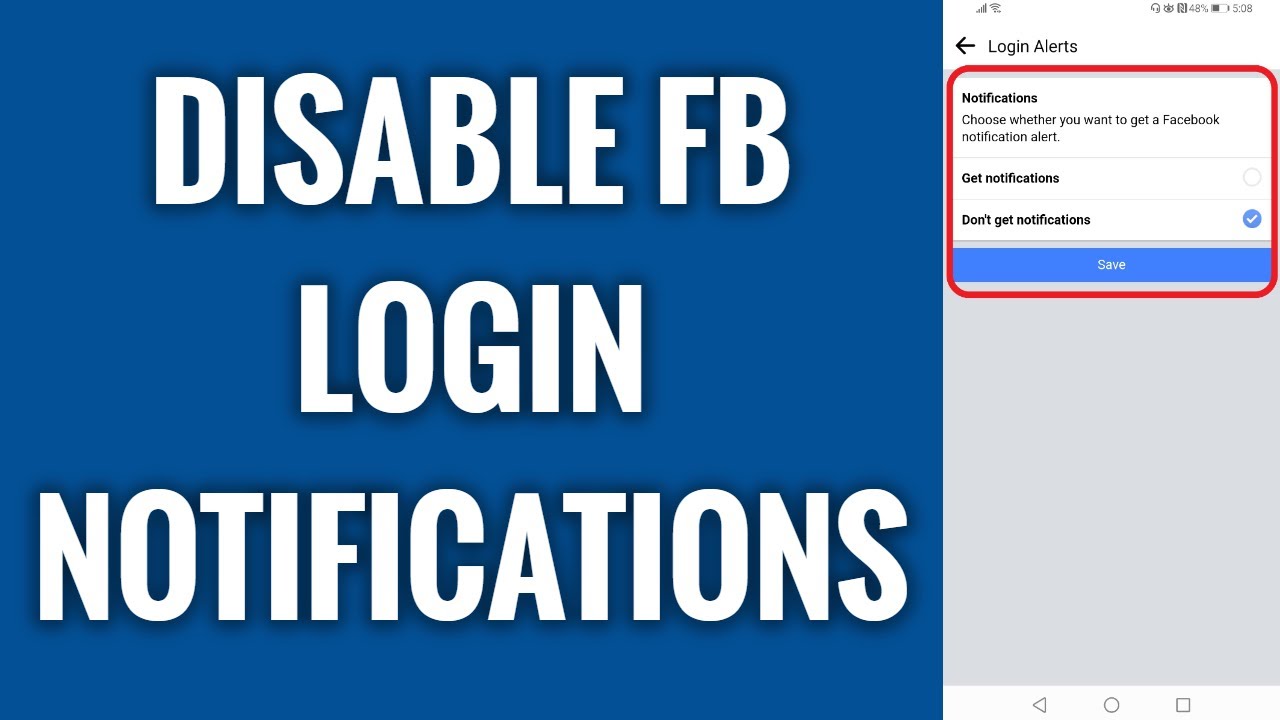 How To Disable Facebook Login Notifications 