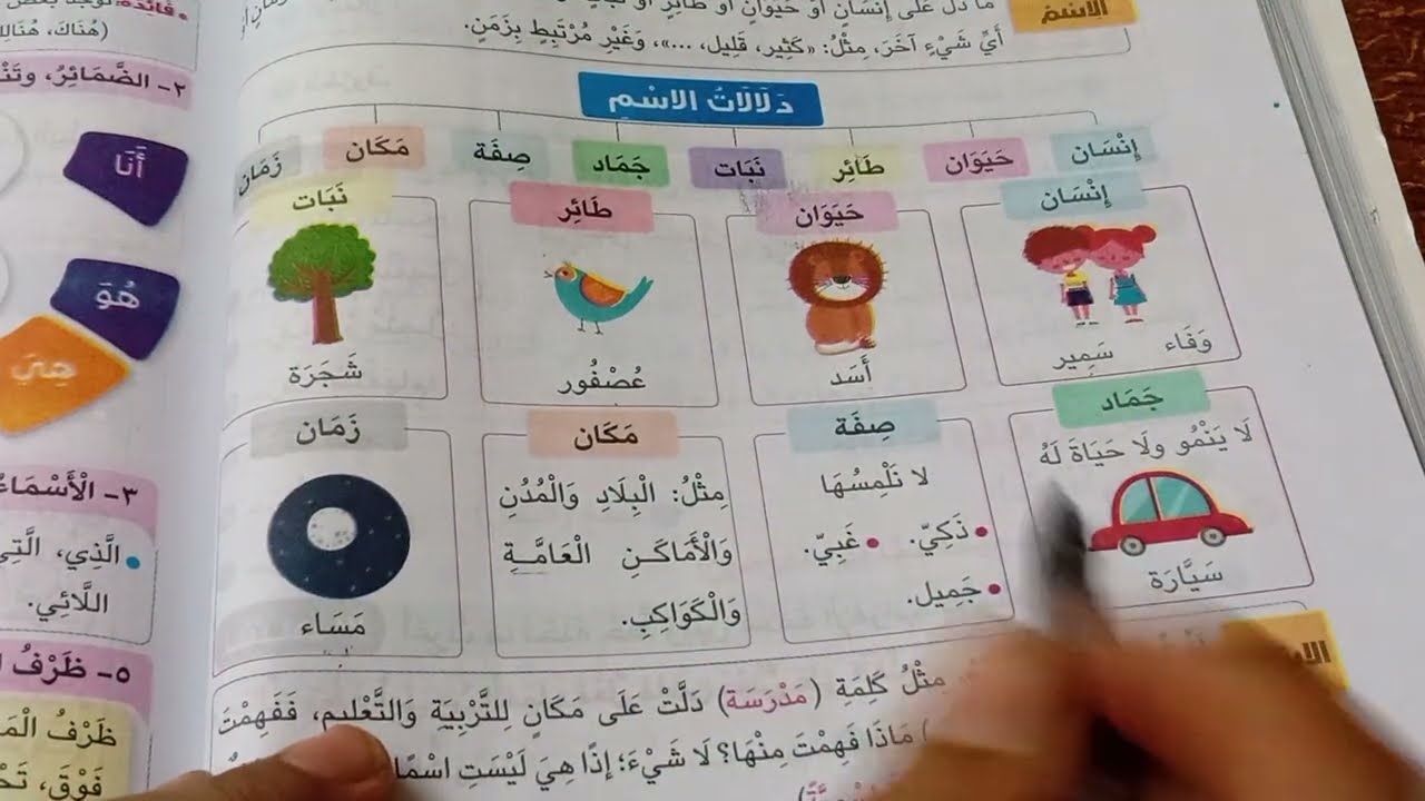 الاسم وعلاماته وازاي السؤال بيجي لتالتة ابتدائي 