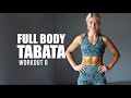 20 MIN ADVANCED Full Body HIIT TABATA Workout - DAY 8 - no equipment