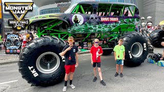 MonsterJam 2023 Nashville WORLD FINALS Parade | Monster Trucks & Megalodon Ride Truck Ride Along