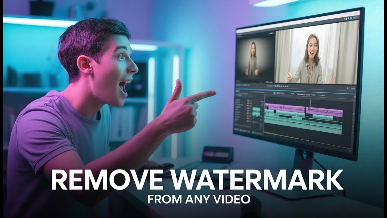 How to Remove Watermark from Any Video | No Blur, 100% Free Tools (With AI)