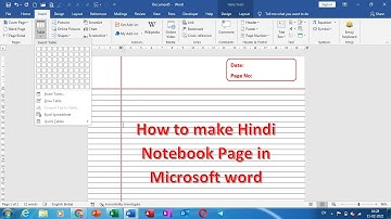 #msword How to make Hindi Notebook Page in Microsoft word #sssci2022