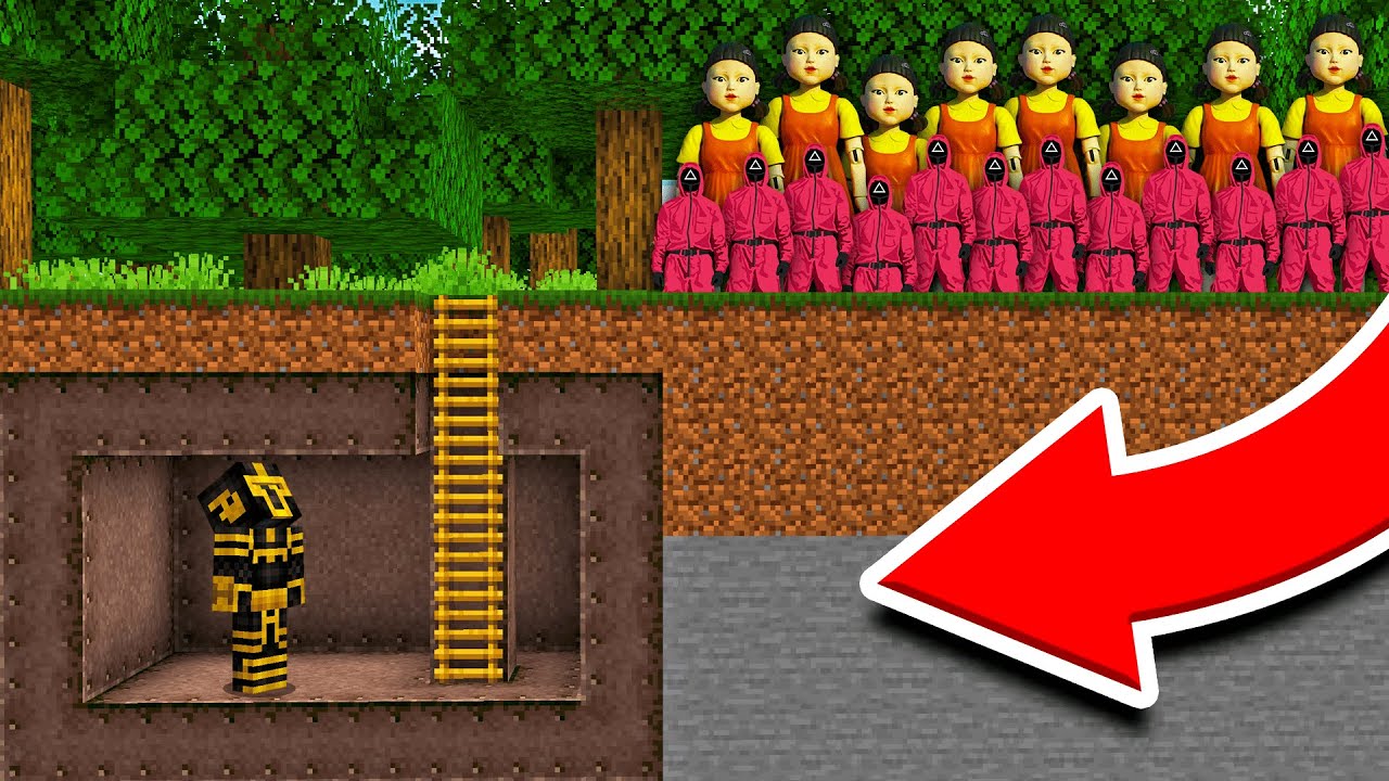 BASE SECRETA VS APOCALIPSIS DEL JUEGO DEL CALAMAR 2 EN MINECRAFT 😱