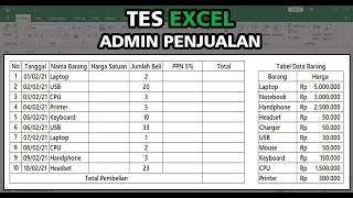 Tes Excel Admin Penjualan | Latihan Soal Excel Untuk Lolos Seleksi Kerja Tes Excel Admin Penjualan | Latihan Soal Excel Untuk Lolos Seleksi Kerja