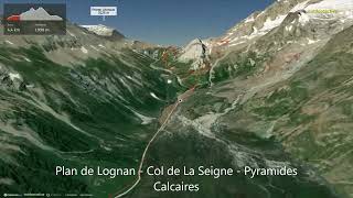 Plan De Lognan - Col De La Seigne - Pyramides Calcaires Hiking Trails 3D-Trail.comitaly