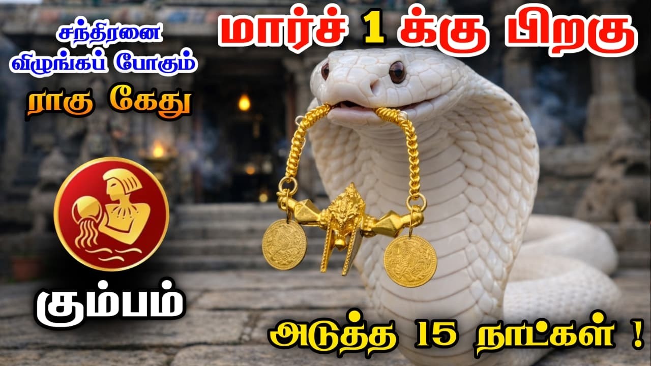 அவசரபதிவு கும்பம் அடுத்த 15 நாள் ஆபத்தான நேரம்  சந்திரனை விளங்கும் ராகு கேது ! thisweekpalankumpam !