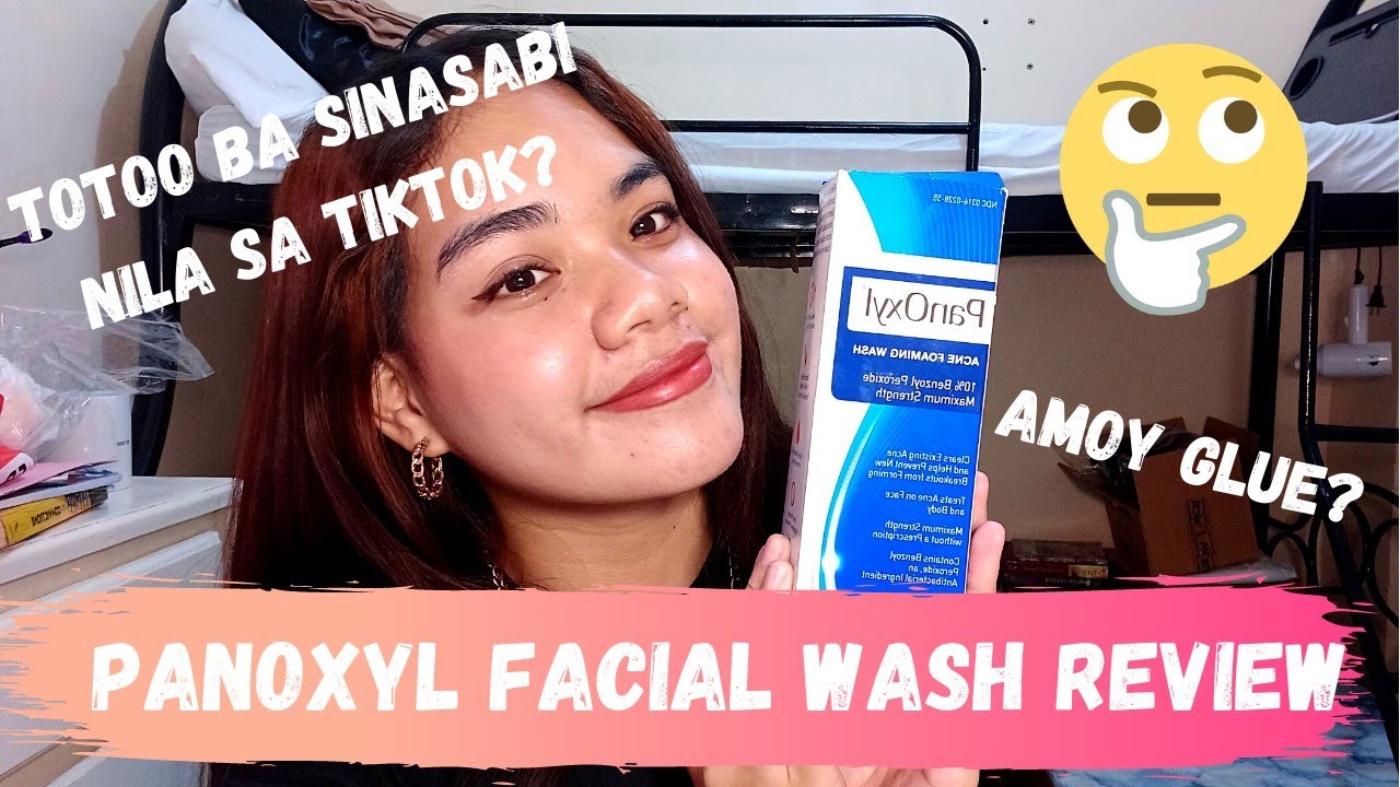 BAKIT PARANG GLUE??? PANOXYL FACIAL WASH REVIEW YouTube