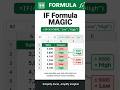 Excel IF Formula Magic 🔥 Easy Trick #excel #exceltips #shorts