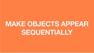 MAKE OBJECTS APPEAR IN DIFFERENT MOMENTS