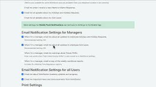 Workroster Roster Software User Settings