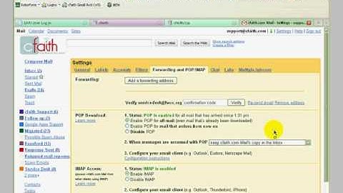 Outlook Express POP Configuration for cfaith Webmail