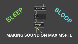Max MSP Tutorial: Making Bleeps and Blops