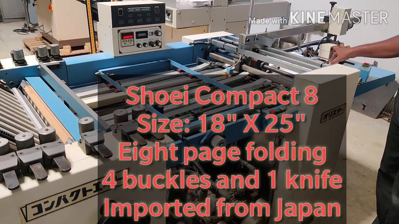 SHOEI FOLDING MACHINE - COMPACT 8 - Ganesha Impex Chennai