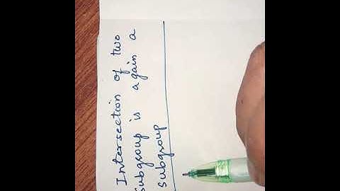 Algebra (Intersection of two subgroups is again a subgroup)