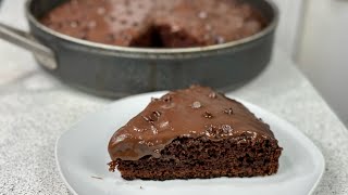 Sans Four, 2x plus rapide👩🏻‍🍳 Gâteau moelleux au chocolat à la poêle incroyablement délicieux🍫