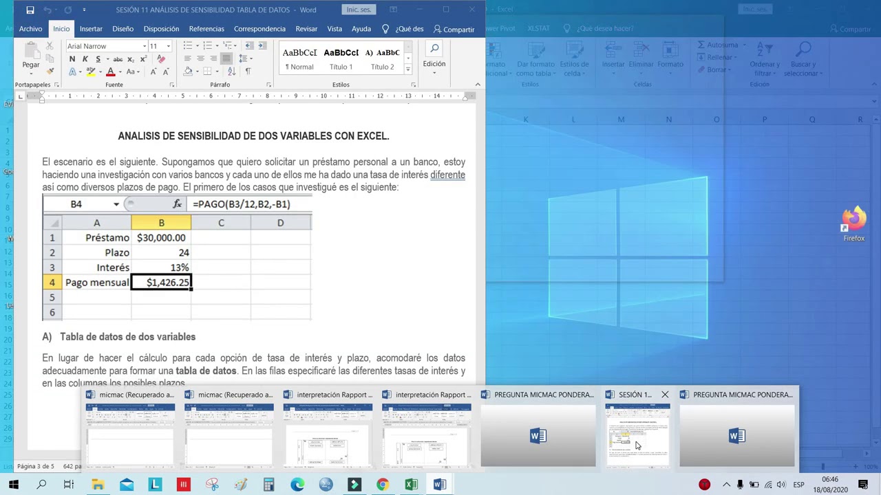 SESIÓN 11 ANÁLISIS DE SENSIBILIDAD CON TABLAS DE DATOS DE EXCEL YouTube