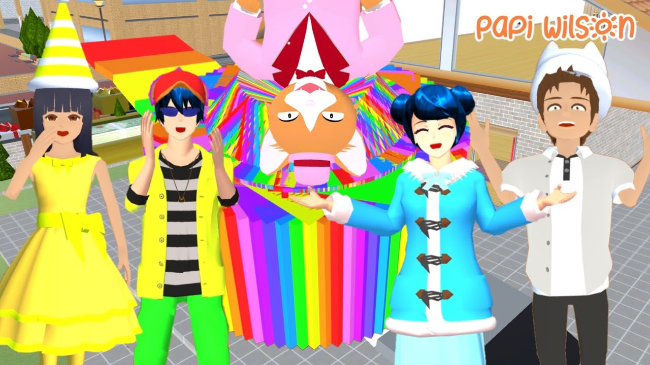 Yuta Mio Challenge 1 Warna Acak Dalam 24 Jam🤣😱🌈 | Sakura School Simulator | Papi Wilson