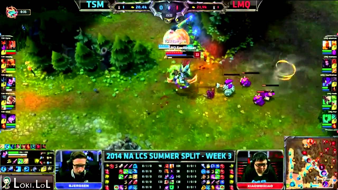 lol dolls Bjergsen vs XiaoWeiXiao 1v1