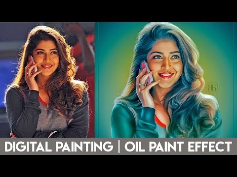 PHOTOSHOP SMUDGE PAINTING TUTORIAL OIL PAINT EFFECT DIGITAL PAINTING