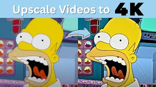 How to Upscale 720p to 4K Using AI | The Simpsons Video Enhancement Tutorial💥
