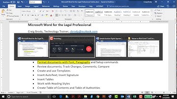 Microsoft Word for the Legal Professional