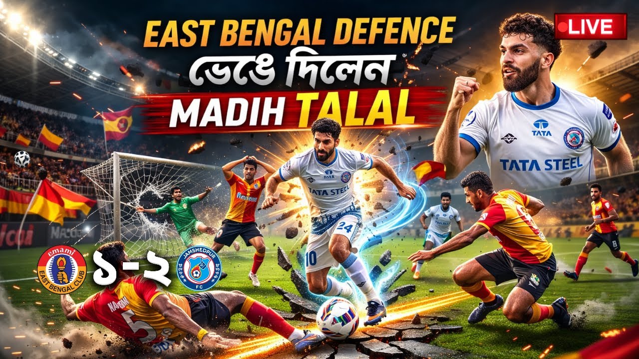 🔴LIVE: তাচিকাওয়া দুর্দান্ত ফিনিস ও ভুল স্ট্রাটেজিতে এগিয়ে থেকে হার ইস্টবেঙ্গলের