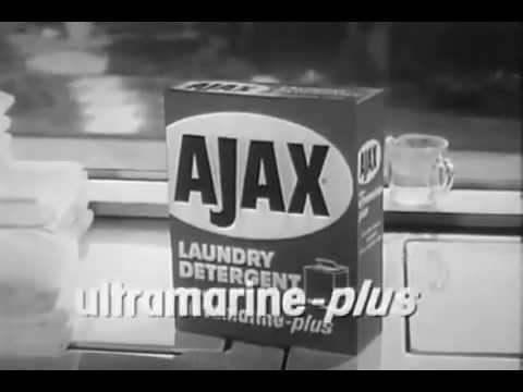 VINTAGE 1965 AJAX LAUNDRY DETERGENT with THE WHITE KNIGHT (OIL FIELD LOCATION)