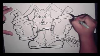 STEP BY STEP- how to draw graffiti character  (HQ) (graffiti karakter)