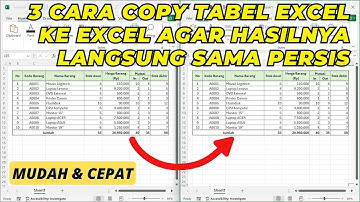 Cara Copy Tabel Excel ke Excel Agar Hasilnya Sama Persis | Tutorial Microsoft Excel