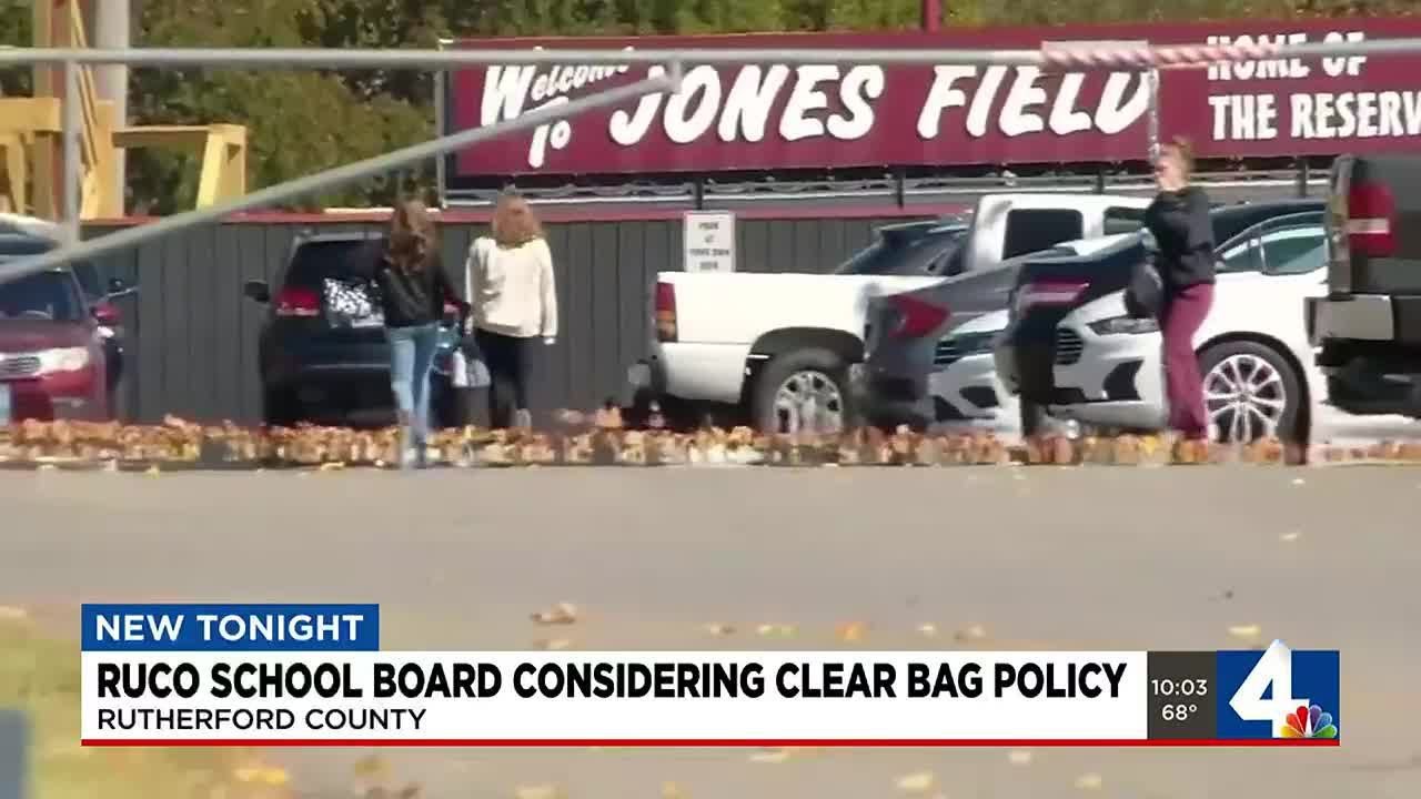 Rutherford Co. school board considering clear bag policy for