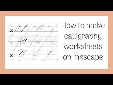 How to make Copperplate Calligraphy Worksheets on Inkscape 