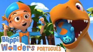 Meu novo pet Dinossauro 🦖 MARATONA DO BLIPPI! 🔵 Desenhos Animados Infantis em Português