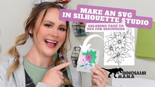 How to Trace in Silhouette Studio | Turn a Coloring Page into a Layered SVG File Easily
