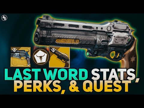 Last Word Stats, Archetype, and Quest (SPOILERS) | Destiny 2 Black Armory