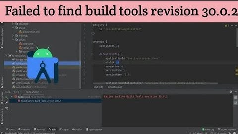 Failed to find build tools revision 30.0.2