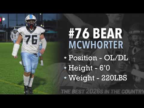 🔥🔥🔥Top 2026 OL/DL Bear McWhorter, Cartersville, GA. BC Panthers/Cartersville Middle School🔥🔥🔥