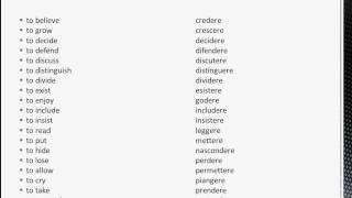 Learn to speak Italian_ verb drills 1 class 3 -- Regular ERE verbs .avi