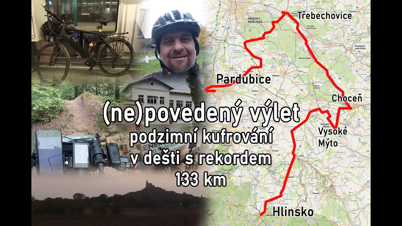 (ne)povedený výlet - podzimní kufrování v dešti s rekordem - 133 km