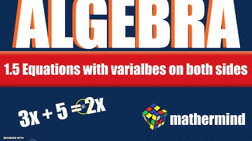 BIM Algebra 1-5 Equations with variables on both sides