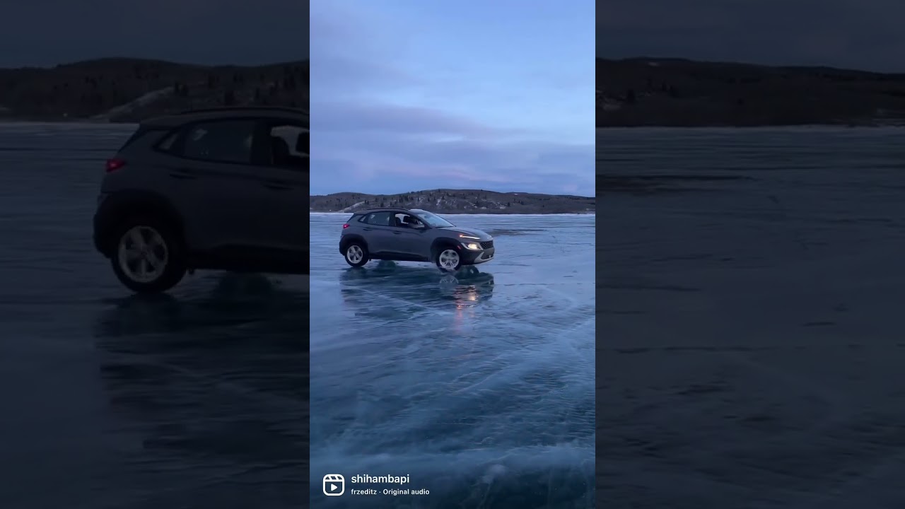 Drifting on the Frozen Ghost Lake Alberta🏎️❄️💨 