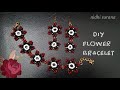 ⚜️ Easy Flower Bracelet || Seed Bead Pulsera Tutorial DIY (0341)