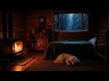 Pass Out in Minutes | Rain & Fireplace Cabin Ambience for Deep Sleep