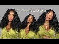 Soft &amp; Easy Curls with 4c Curly Edges Glueless Wig Install for Beginners Ft Hermosa Hair