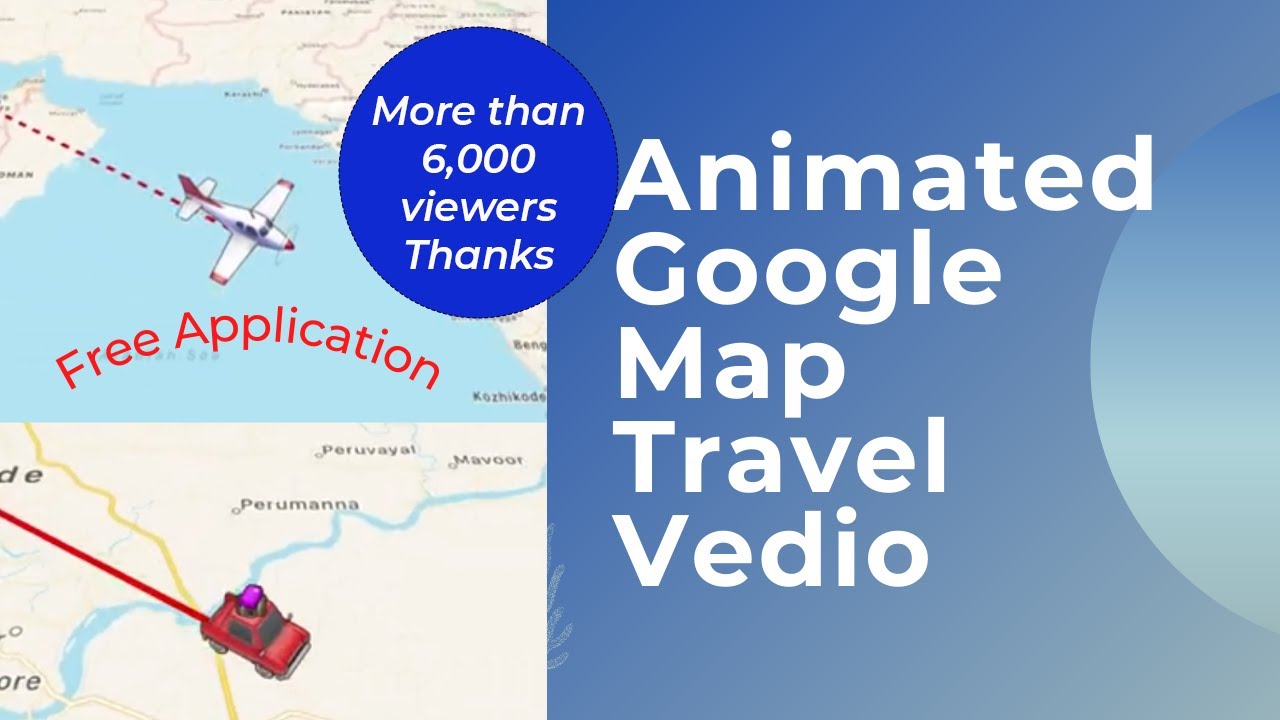 google map travel animation